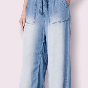 Chambray Wide Leg Jean pant